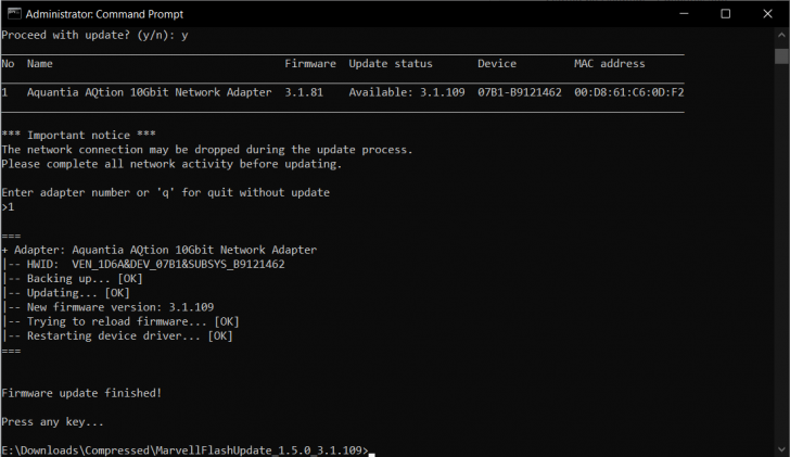 Aquantia Aqc10x Firmware Update Page 4 Smallnetbuilder Forums